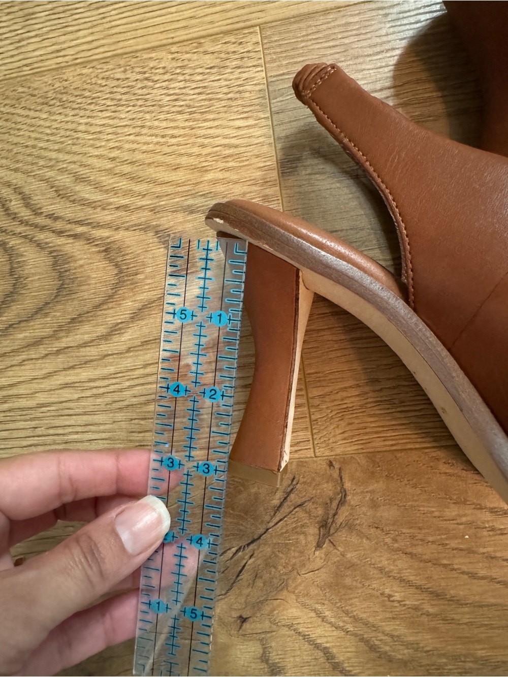 Antonio Melani Brown Leather Slingback Peep-Toe Heels Size 8 - Picture 5 of 6